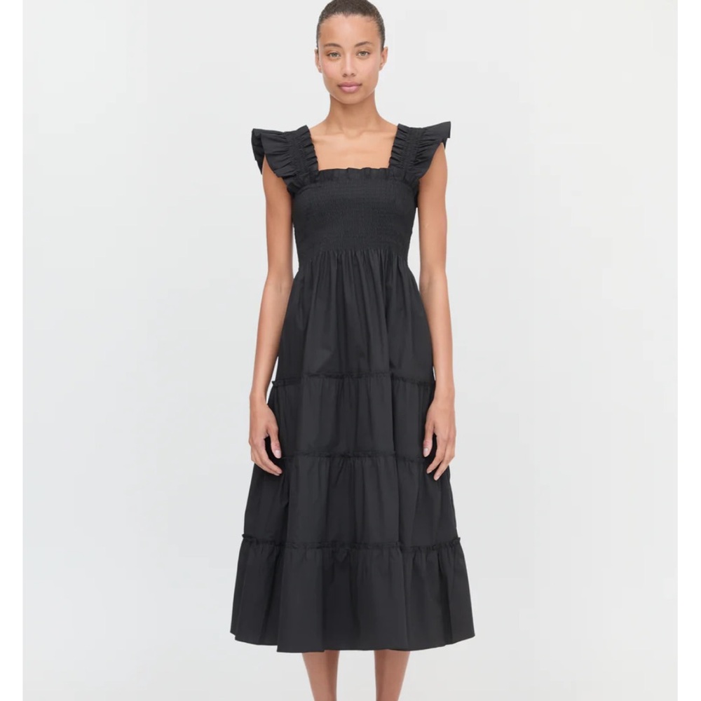 Hill House Black Ruffled Nap Dress the Ellie